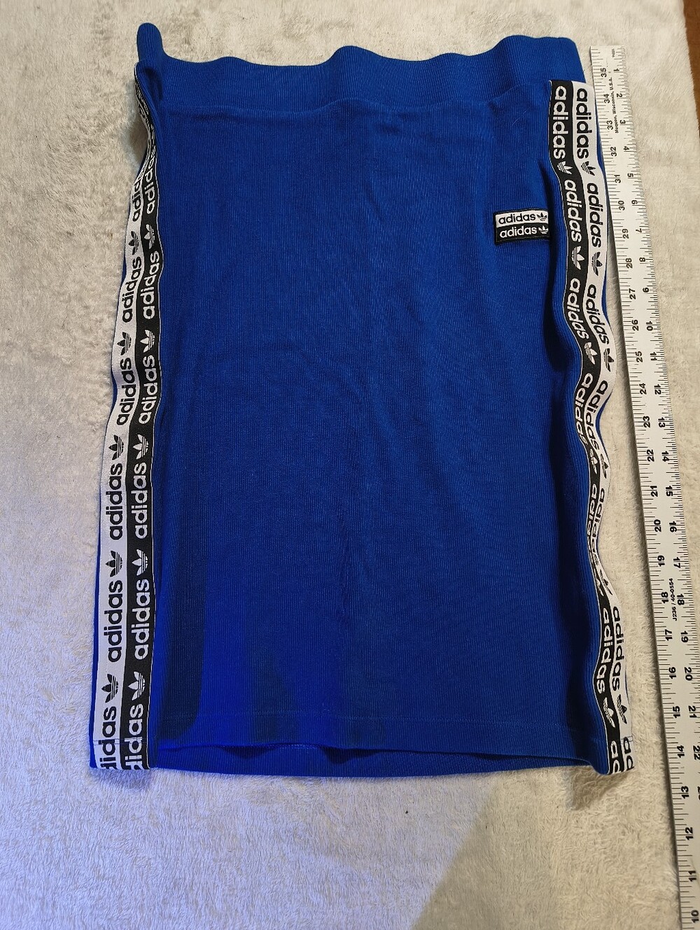 adidas Royal Blue Pencil Skirt with Logo Tape Large